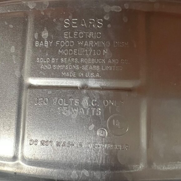 Vintage 1964 Disney Winnie The Pooh Electric Warming Plate With Divider Sections - Picture 9 of 9